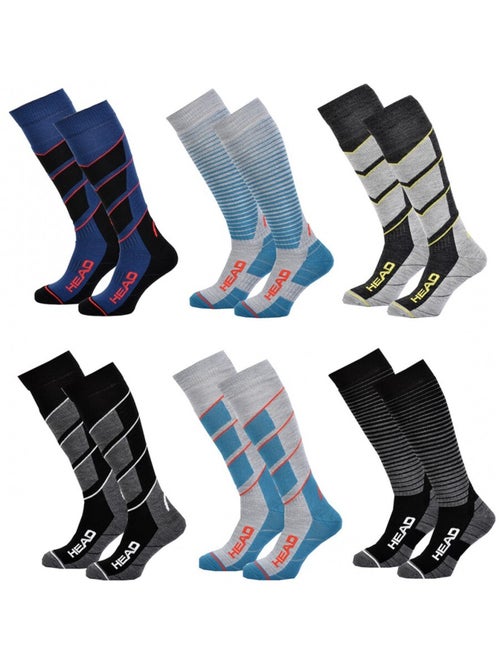 Chaussettes SKI HEAD PERFORMANCE - Pack de 6 - Kiabi