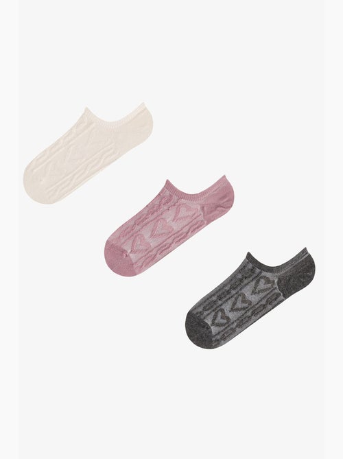 Chaussettes sneaker paire en coton jacquard spiralé penti - Kiabi Chaussettes sneaker paire en coton jacquard spiralé penti - Kiabi