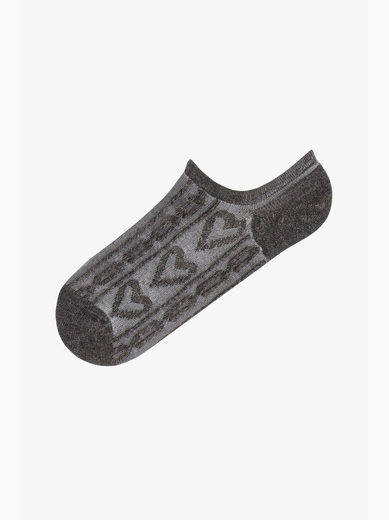 Chaussettes sneaker paire en coton jacquard spiralé penti Gris Rose Blanc - Kiabi