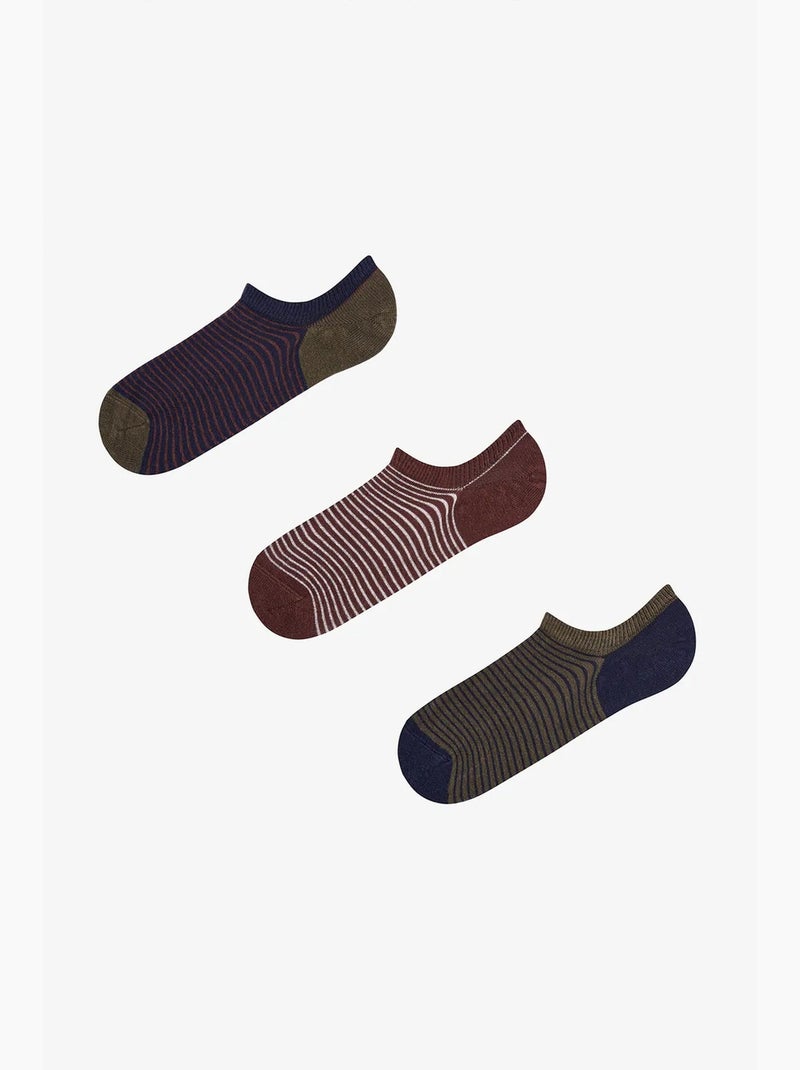 Chaussettes sneaker rayées below surface pour homme, paire penti Bleu/Rouge/Vert - Kiabi