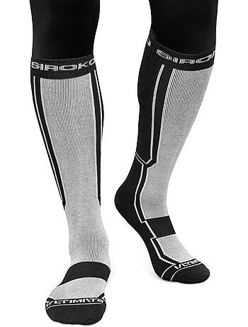 Chaussettes snowboard laine sports d'hiver homme et femme srx fend b&w