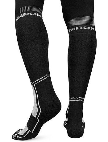 Chaussettes snowboard laine sports d'hiver homme et femme srx fend b&w