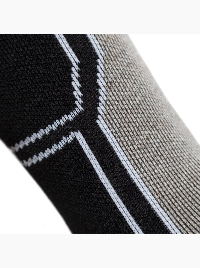 Chaussettes snowboard laine sports d'hiver homme et femme srx fend sand Noir - Kiabi
