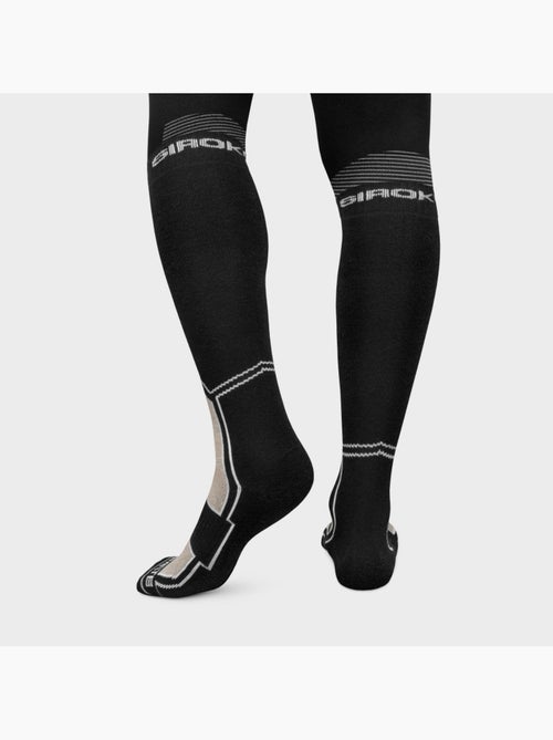 Chaussettes snowboard laine sports d'hiver homme et femme srx fend sand - Kiabi