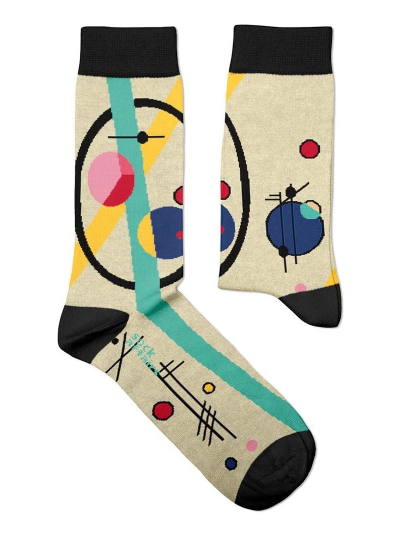 Chaussettes Sock Affairs Cercles dans un Cercle, Kandinsky Blanc - Kiabi