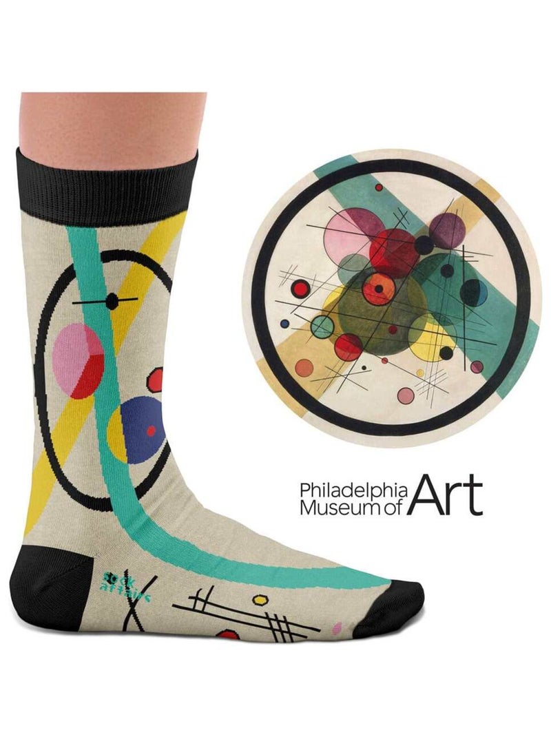 Chaussettes Sock Affairs Cercles dans un Cercle, Kandinsky Blanc - Kiabi
