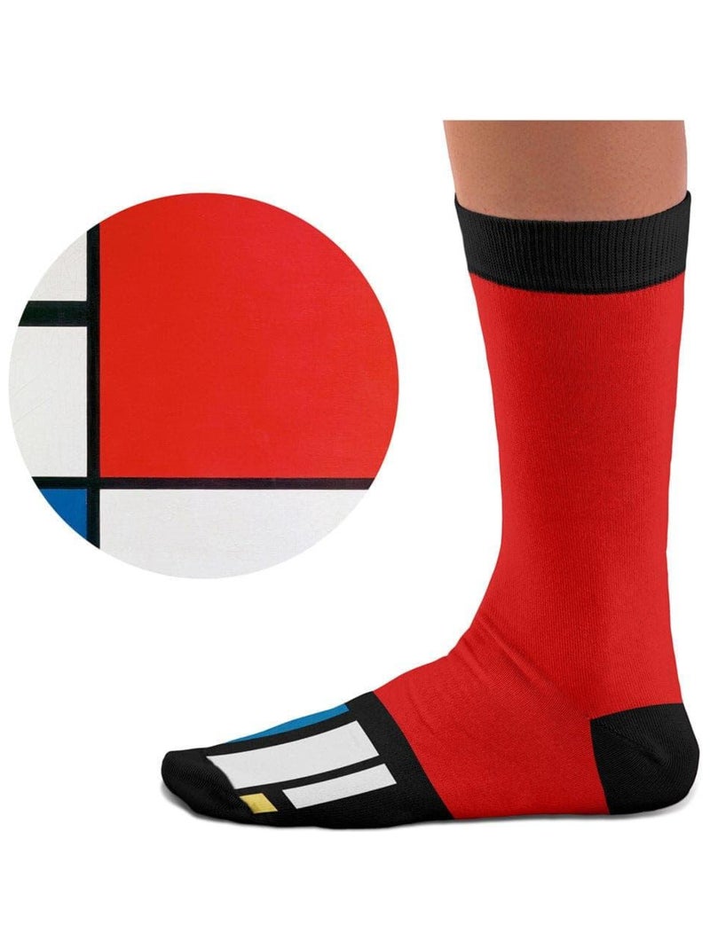 Chaussettes Sock Affairs Composition II, Mondrian Rouge - Kiabi