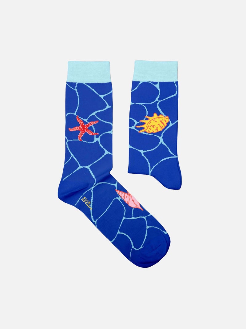 Chaussettes Sock Affairs Coquillages Bleu aqua - Kiabi