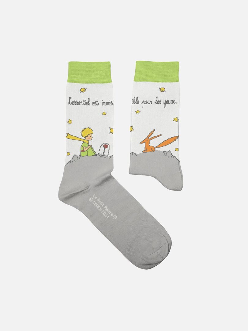 Chaussettes Sock Affairs Enfants L Essentiel Le Petit Prince 26 30 Blanc Gris Kiabi 9.00