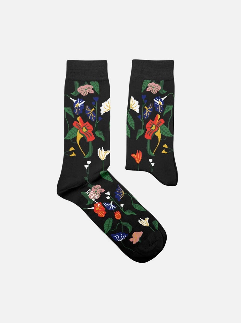 Chaussettes Sock Affairs Fleurs Nature Morte, Severin Roesen Noir - Kiabi