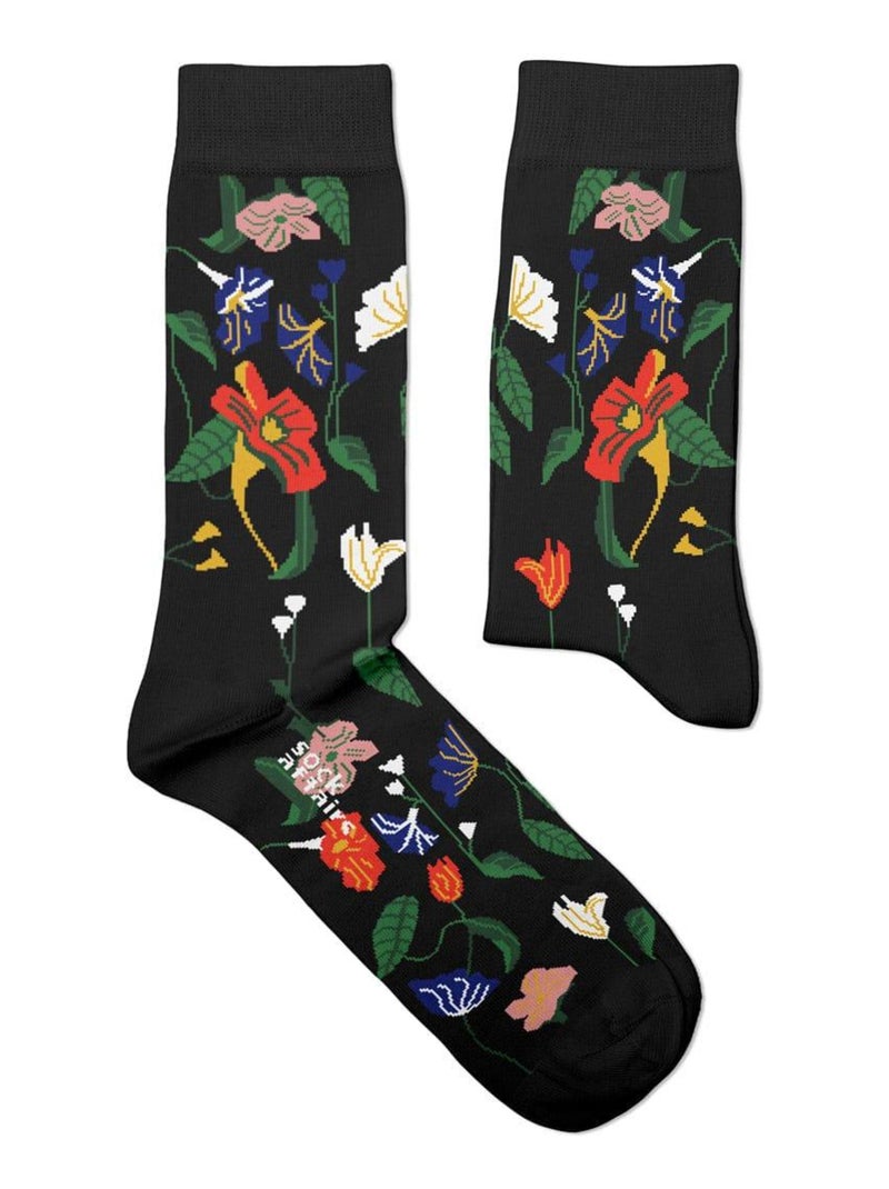Chaussettes Sock Affairs Fleurs Nature Morte, Severin Roesen Noir - Kiabi