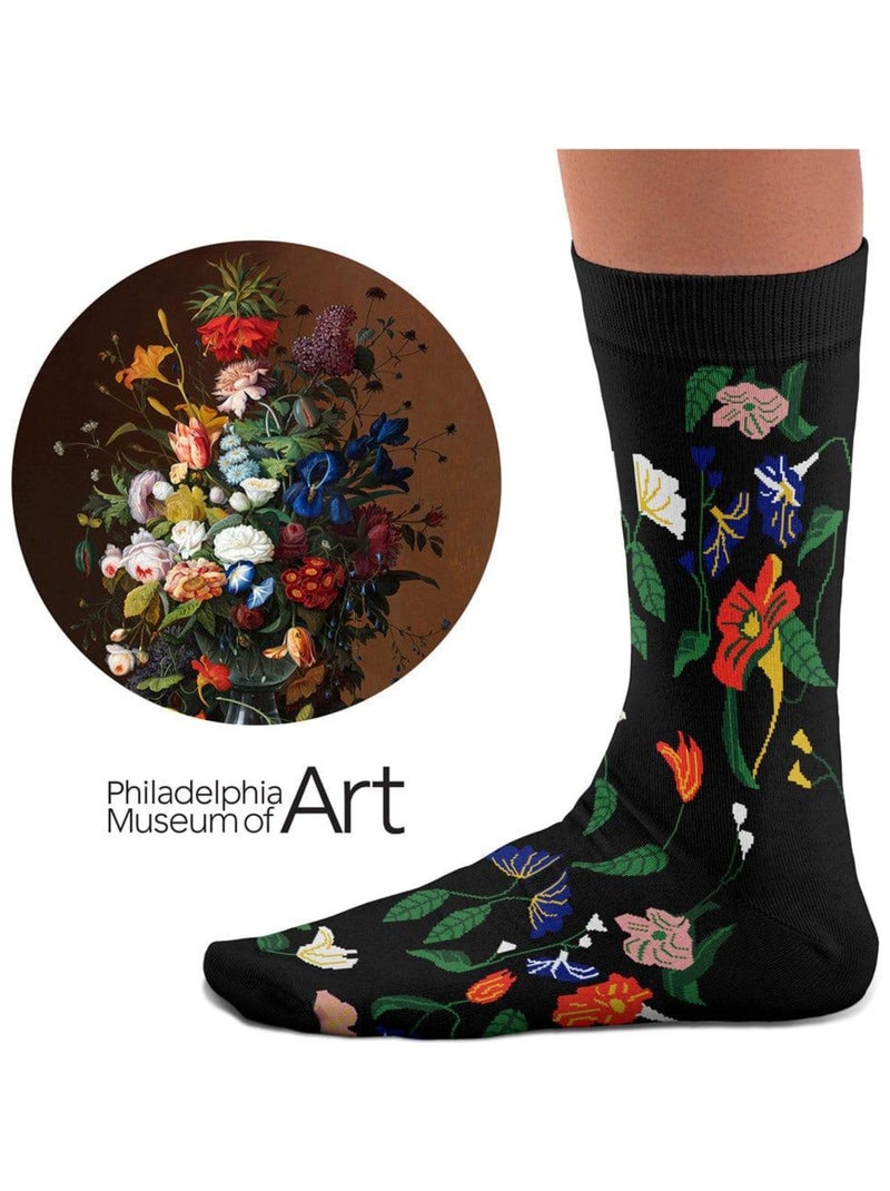 Chaussettes Sock Affairs Fleurs Nature Morte, Severin Roesen Noir - Kiabi