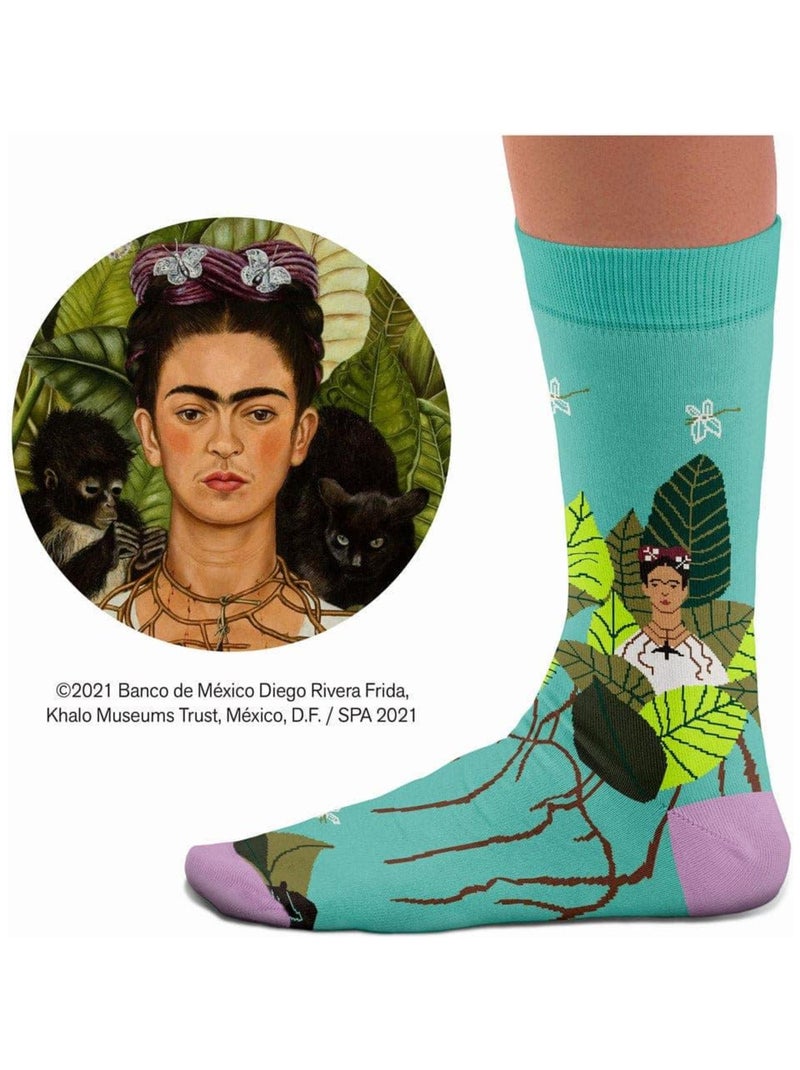 Chaussettes Sock Affairs Frida Kahlo Autoportrait Vert - Kiabi