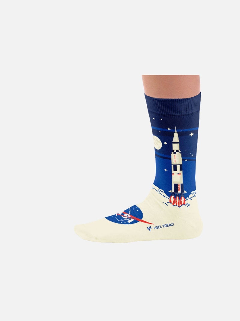 Chaussettes Sock Affairs Lanceur Saturn V de la NASA Gris - Kiabi