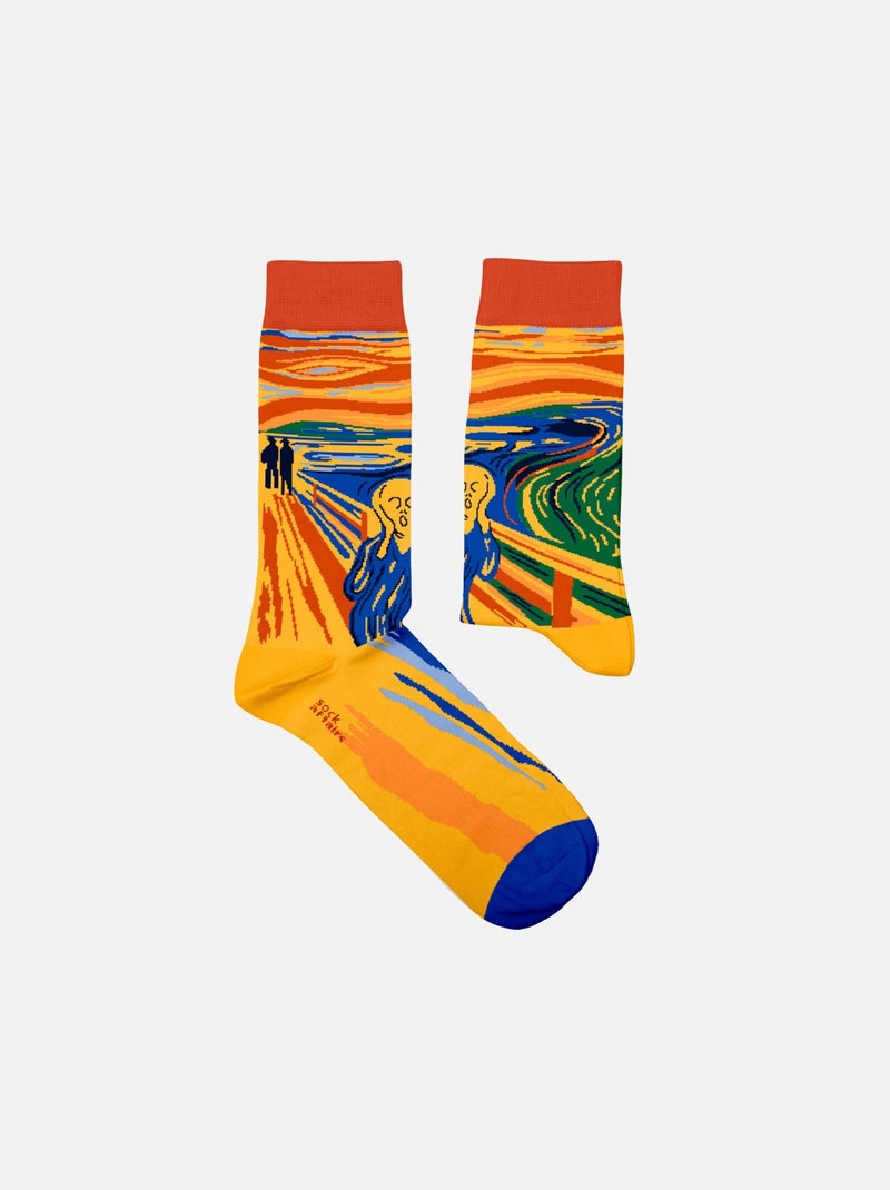 Chaussettes Sock Affairs  Le Cri de Munch Jaune - Kiabi