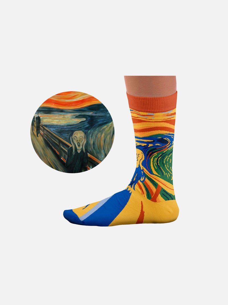 Chaussettes Sock Affairs  Le Cri de Munch Jaune - Kiabi