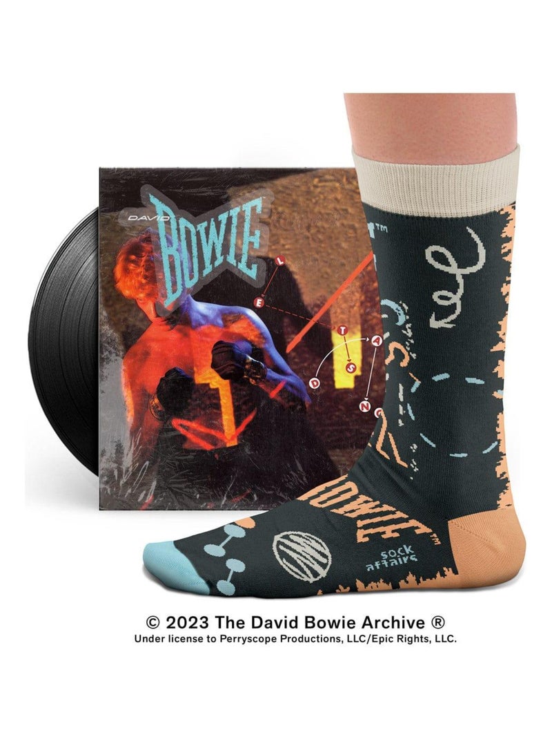 Chaussettes Sock Affairs Let's Dance, David Bowie Noir Orange Bleu - Kiabi