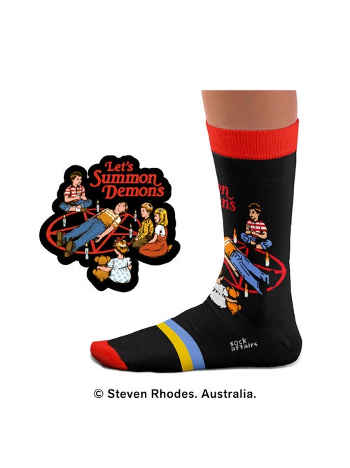 Chaussettes Sock Affairs Let's Summon Demons, Steven Rhodes - Kiabi