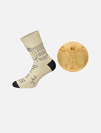 Chaussettes Sock Affairs L’Homme de Vitruve, Léonard de Vinci
