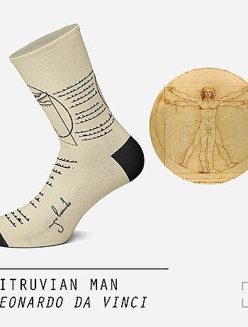 Chaussettes Sock Affairs L’Homme de Vitruve, Léonard de Vinci