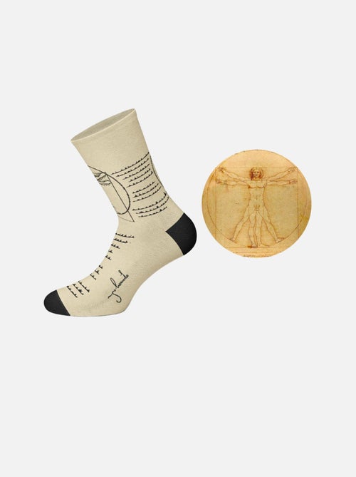 Chaussettes Sock Affairs L’Homme de Vitruve, Léonard de Vinci - Kiabi