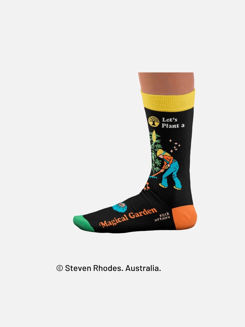 Chaussettes Sock Affairs Magical Garden, Steven Rhodes Noir - Kiabi
