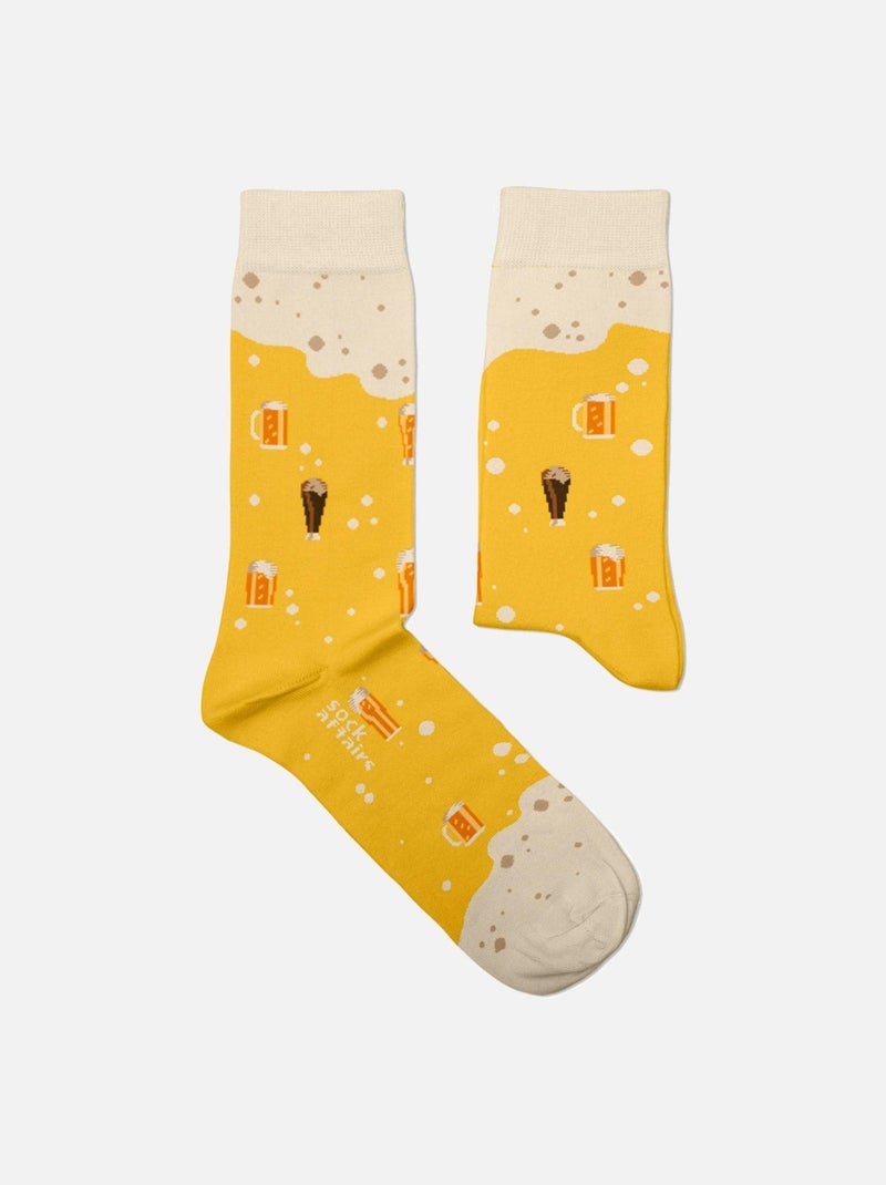 Chaussettes Sock Affairs Passion Bière Jaune - Kiabi