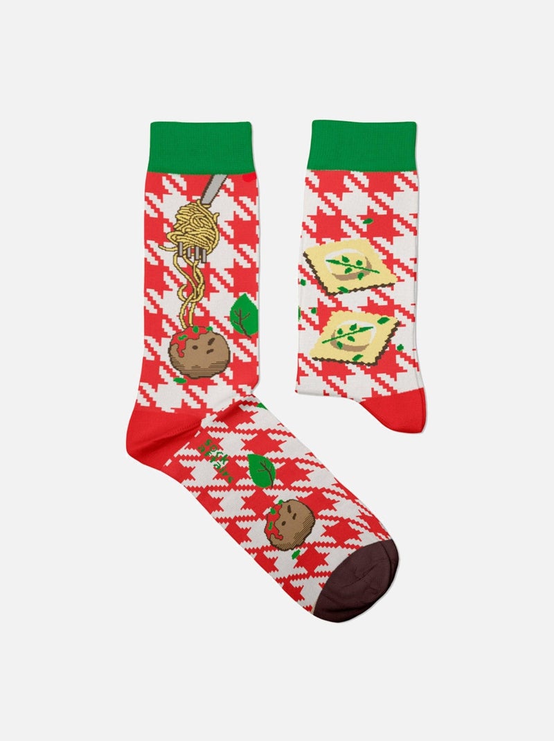 Chaussettes Sock Affairs Pâtes Italiennes Rouge - Kiabi