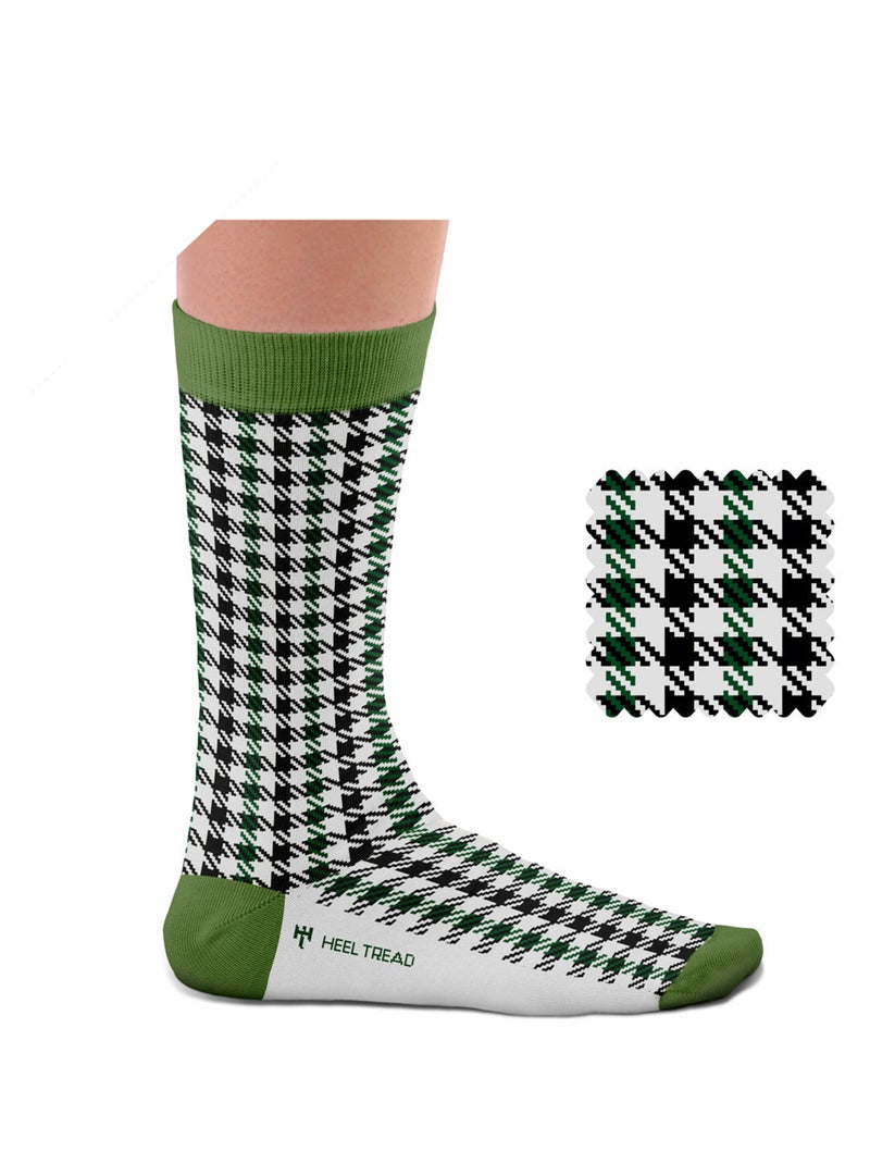Chaussettes Sock Affairs Pied de Poule Vert (Tissus Porsche) Noir Vert Gris - Kiabi