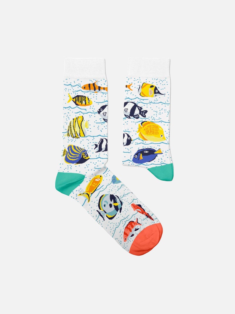 Chaussettes Sock Affairs Poissons Blanc - Kiabi
