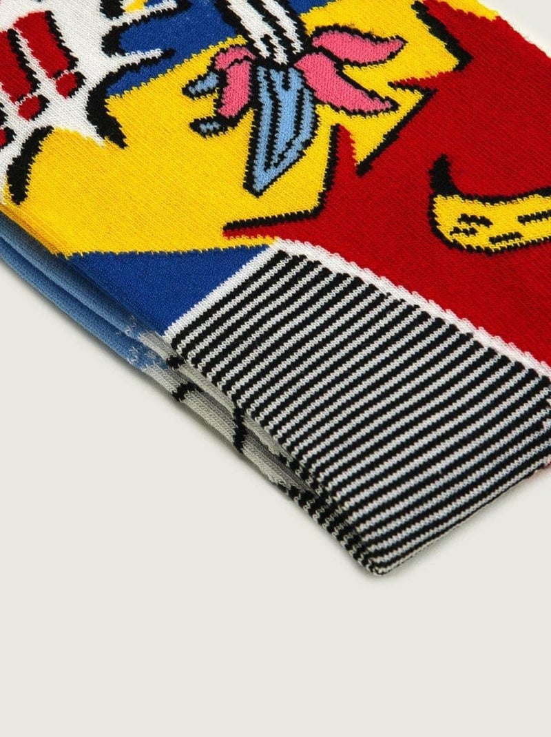Chaussettes Sock Affairs Pop Art Bleu Jaune - Kiabi