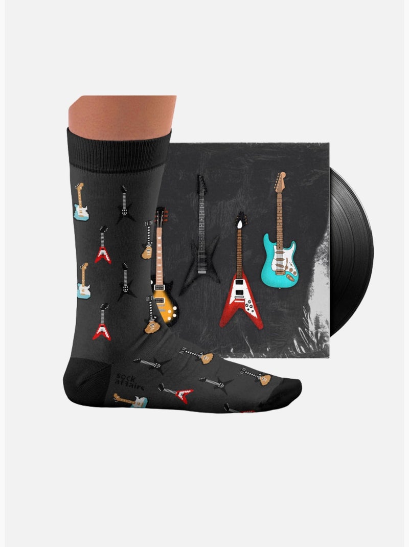 Chaussettes Sock Affairs Rock Guitares Six Cordes Gris - Kiabi