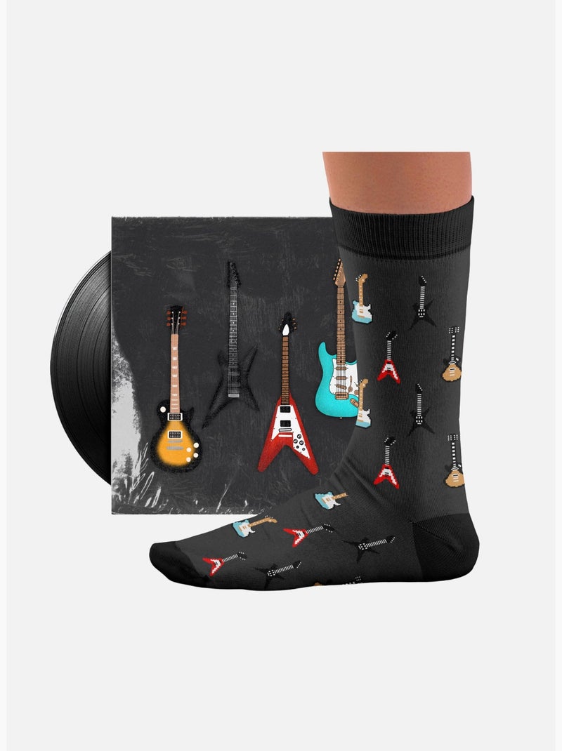 Chaussettes Sock Affairs Rock Guitares Six Cordes Gris - Kiabi