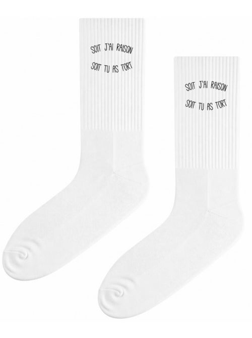 Chaussettes SOIT J'AI RAISON SOIT TU AS TORT - Kiabi Chaussettes SOIT J'AI RAISON SOIT TU AS TORT - Kiabi