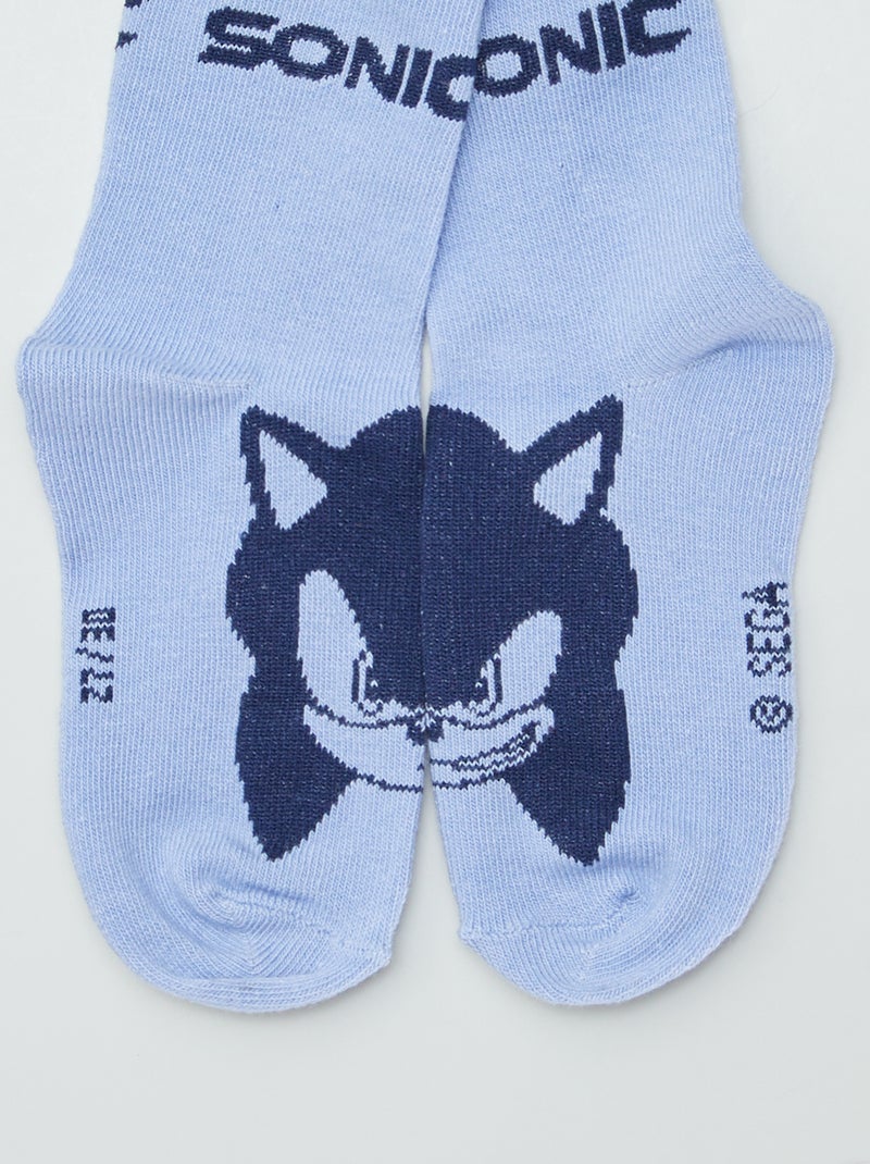 Chaussettes 'Sonic' - lot de 3 Bleu - Kiabi