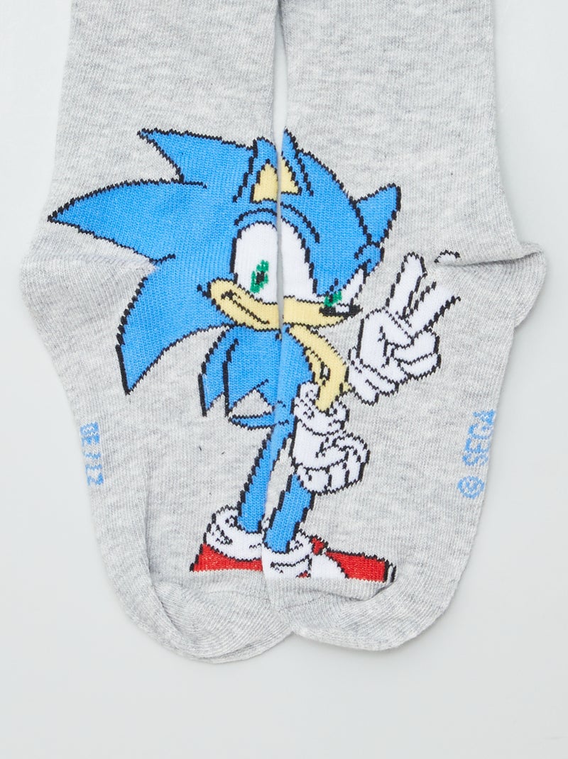 Chaussettes 'Sonic' - lot de 3 Bleu - Kiabi