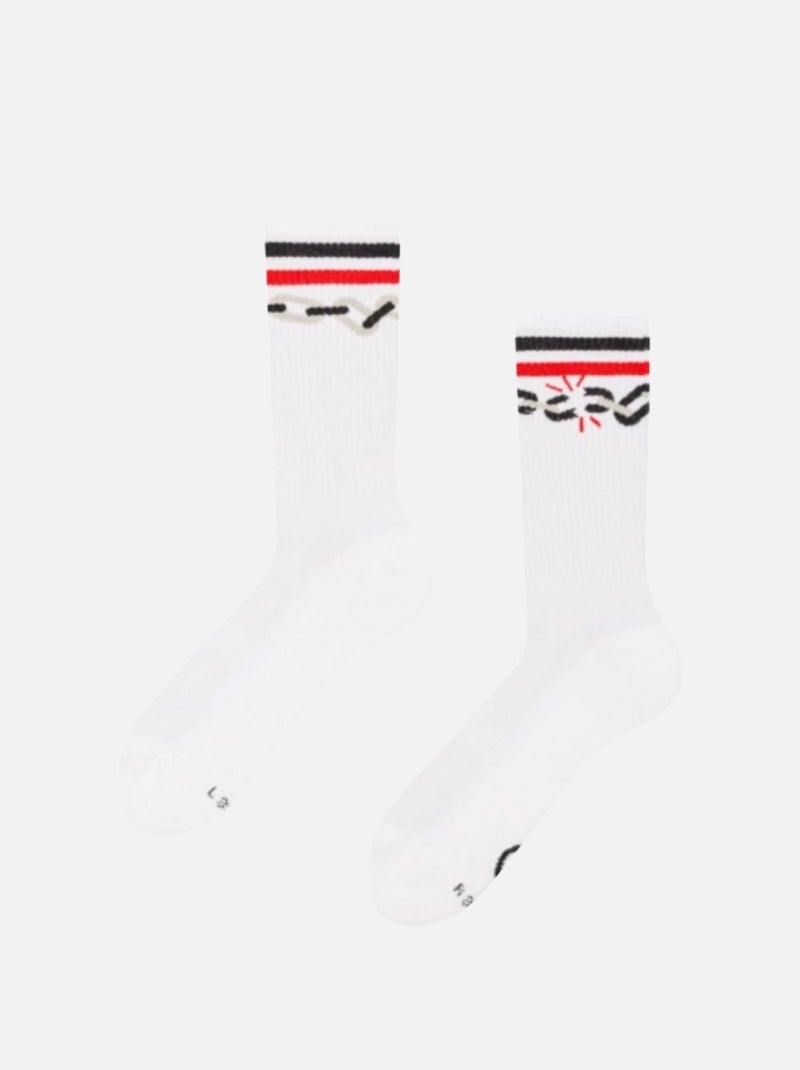 Chaussettes Sport Coolmax® Chaîne Bleu Blanc - Kiabi
