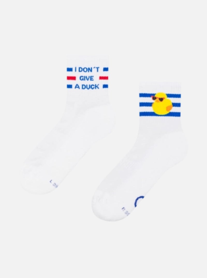 Chaussettes Sport Coolmax® courtes Canard Cool Blanc Bleu - Kiabi