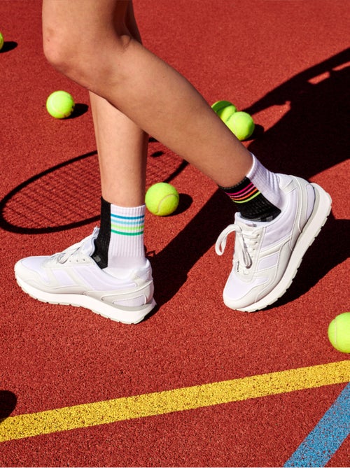 Chaussettes Sport Coolmax® courtes Marche Arc-en-ciel - Kiabi Chaussettes Sport Coolmax® courtes Marche Arc-en-ciel - Kiabi