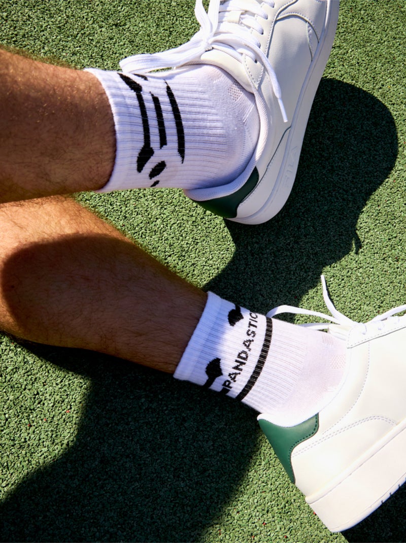 Chaussettes Sport Coolmax® courtes Pandastique Blanc - Kiabi