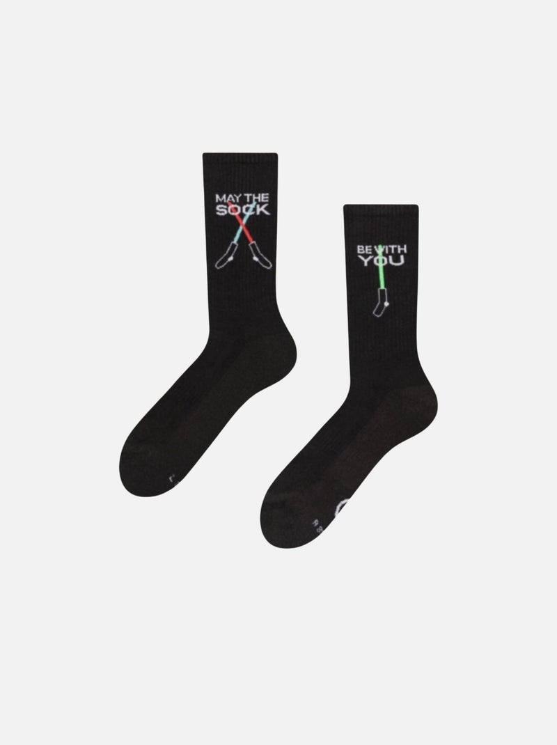 Chaussettes Sport Coolmax® May The Sock Be With You Noir - Kiabi