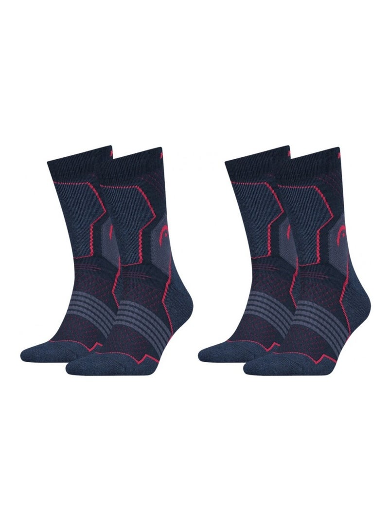 Chaussettes SPORT HEAD PERFORMANCE - Pack de 2 Bleu - Kiabi