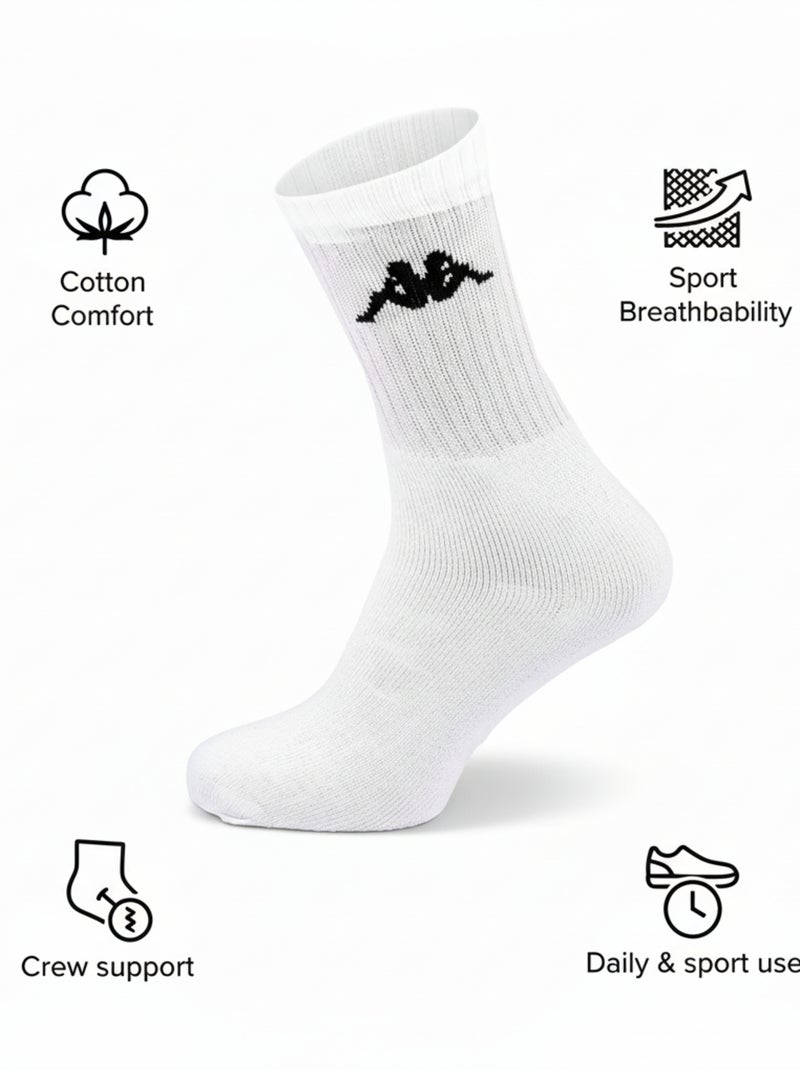 Chaussettes SPORT KAPPA CREW - Pack de 12 Paires Blanc - Kiabi