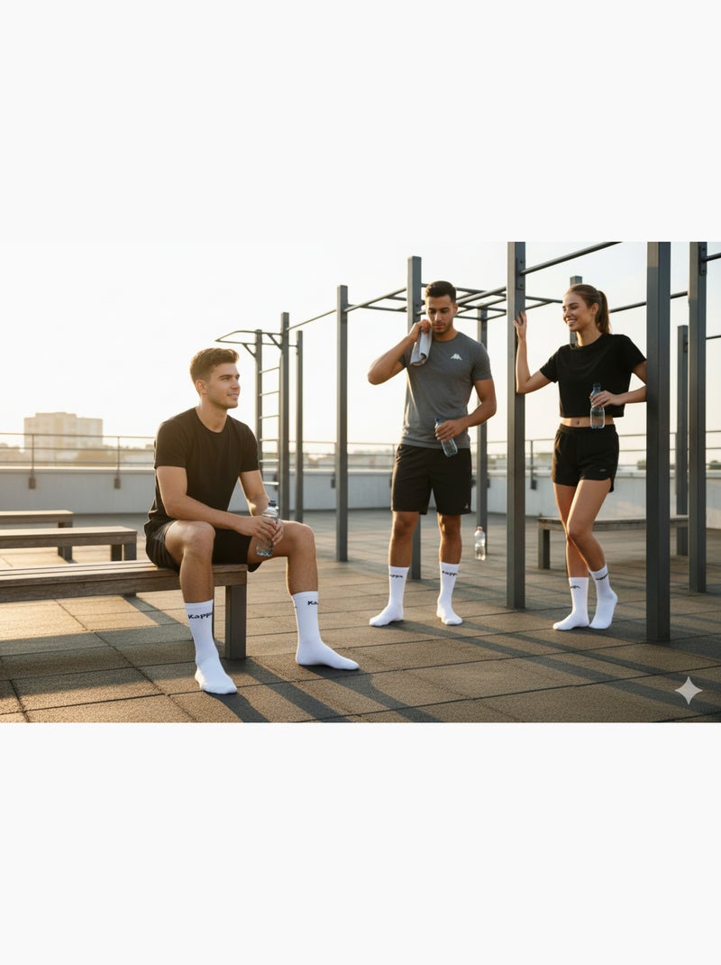 Chaussettes SPORT KAPPA CREW - Pack de 20 Paires + 1 GRATUIT Blanc - Kiabi