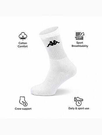 Chaussettes SPORT KAPPA CREW - Pack de 3 Paires