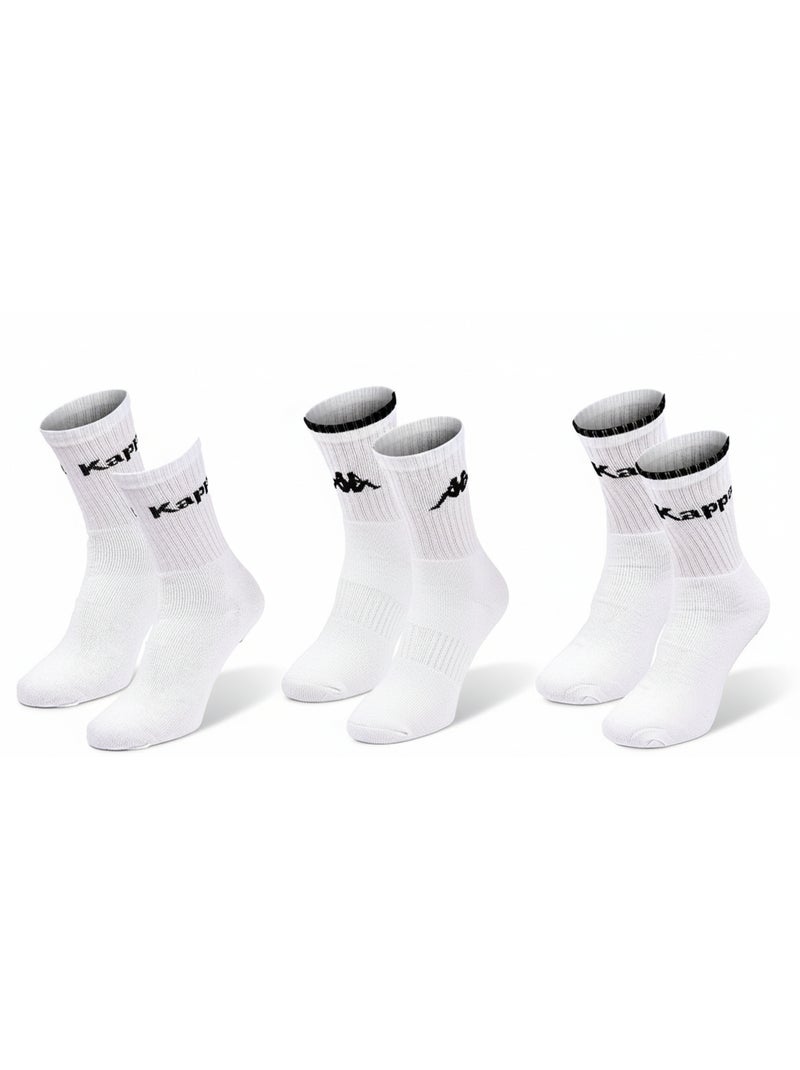 Chaussettes SPORT KAPPA CREW - Pack de 3 Paires Blanc - Kiabi