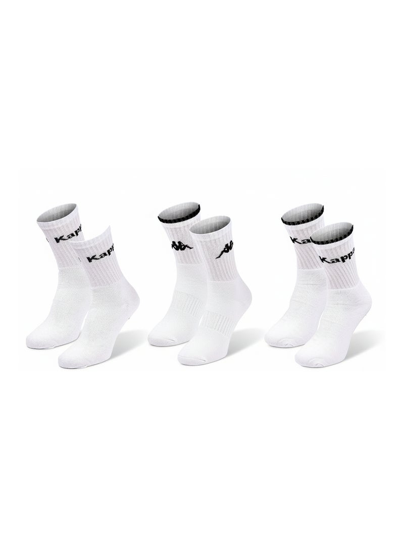 Chaussettes SPORT KAPPA CREW - Pack de 6 Paires Blanc - Kiabi