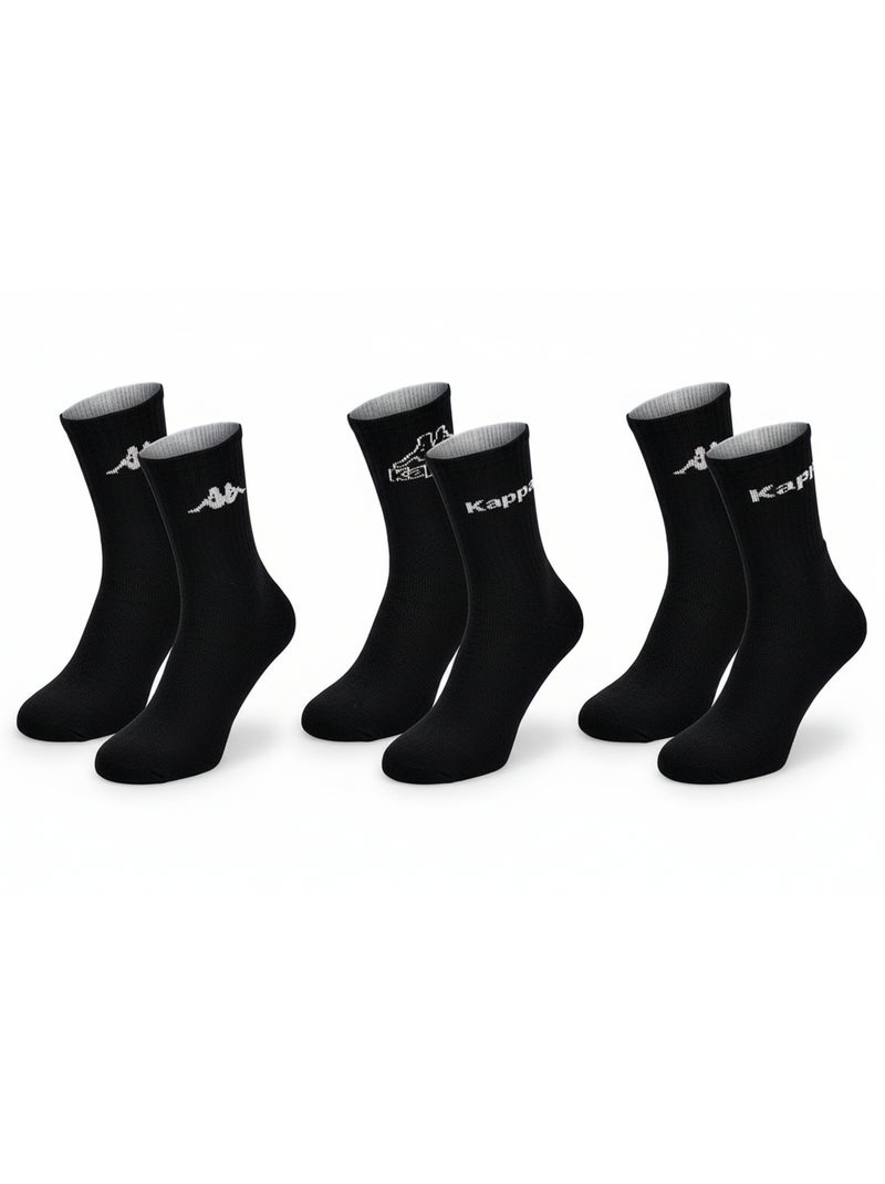 Chaussettes SPORT KAPPA CREW - Pack de 9 Paires Noir - Kiabi