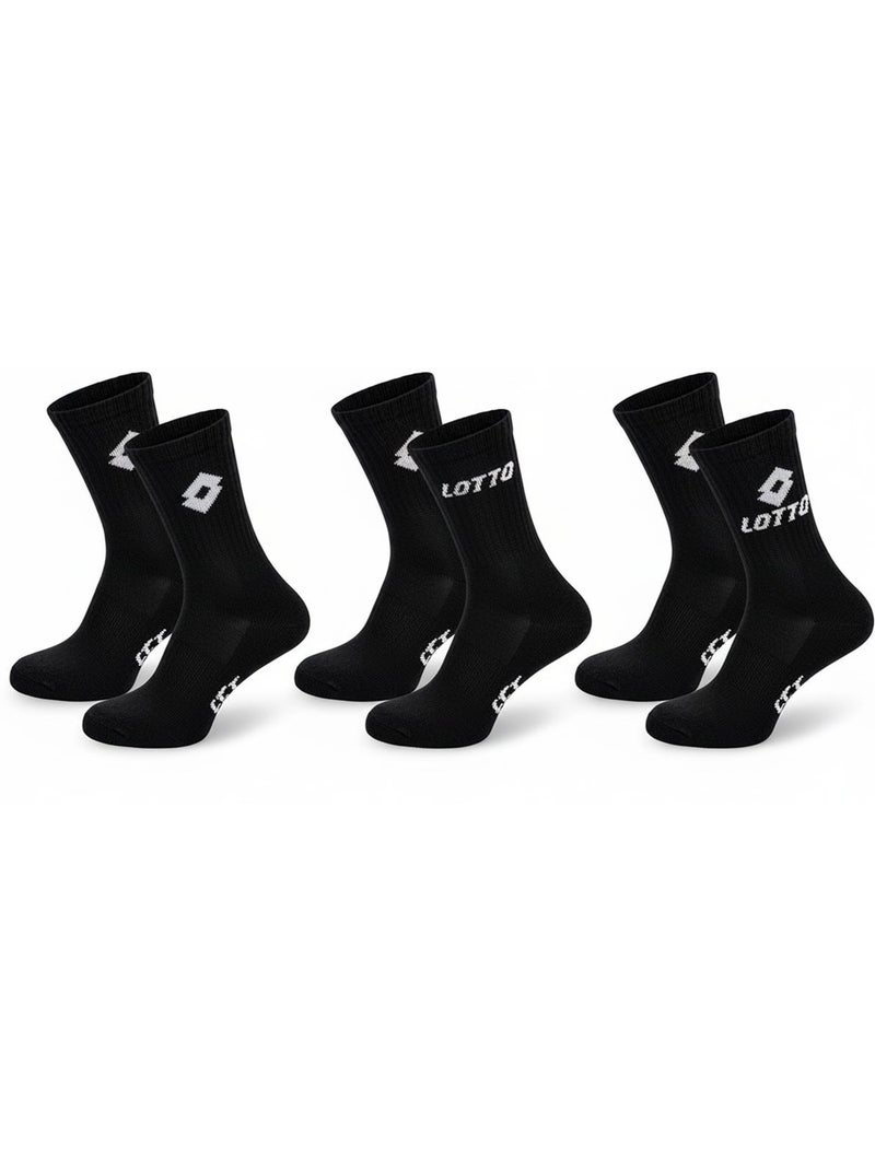 Chaussettes SPORT LOTTO CREW - Pack de 20 Paires + 1 GRATUIT Blanc Noir - Kiabi