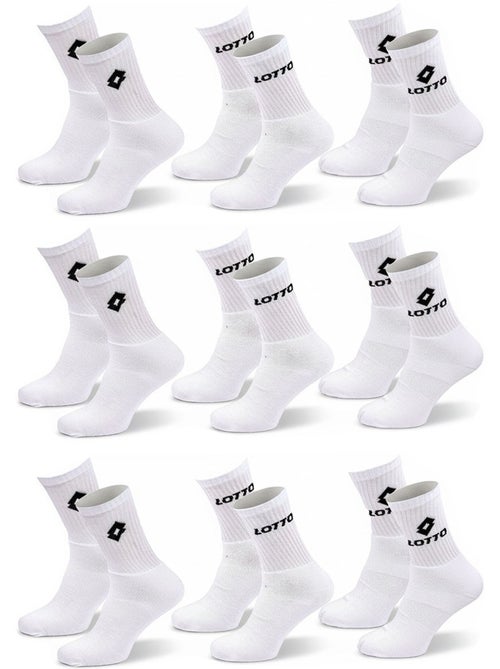 Chaussettes SPORT LOTTO CREW - Pack de 9 Paires - Kiabi